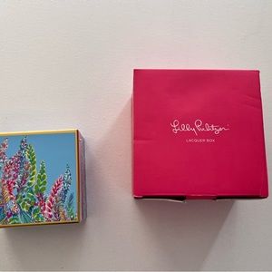 Lilly Pulitzer lacquer box featuring catch the wave new in box!